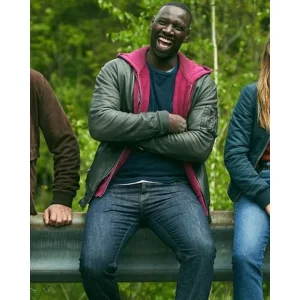 The Takedown Omar Sy Leather Bomber Jacket