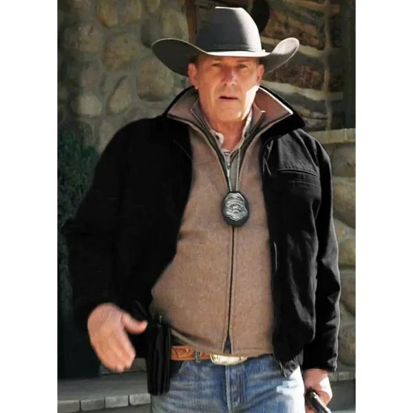 Yellowstone John Dutton Black Bomber Jacket